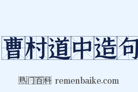 曹村道中造句是什么意思的图片